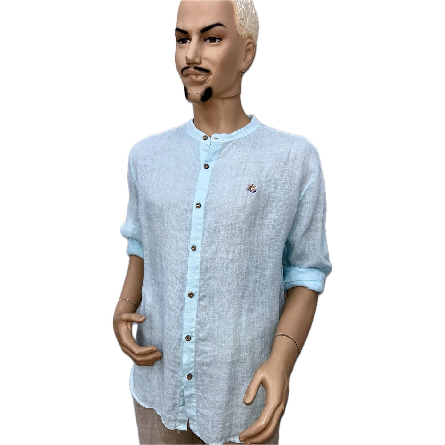 Camicia Coreana Lino 100%