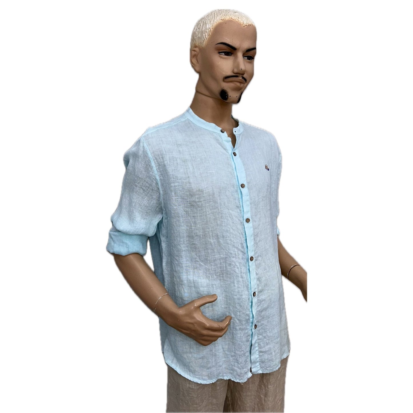 Camicia Coreana Lino 100%