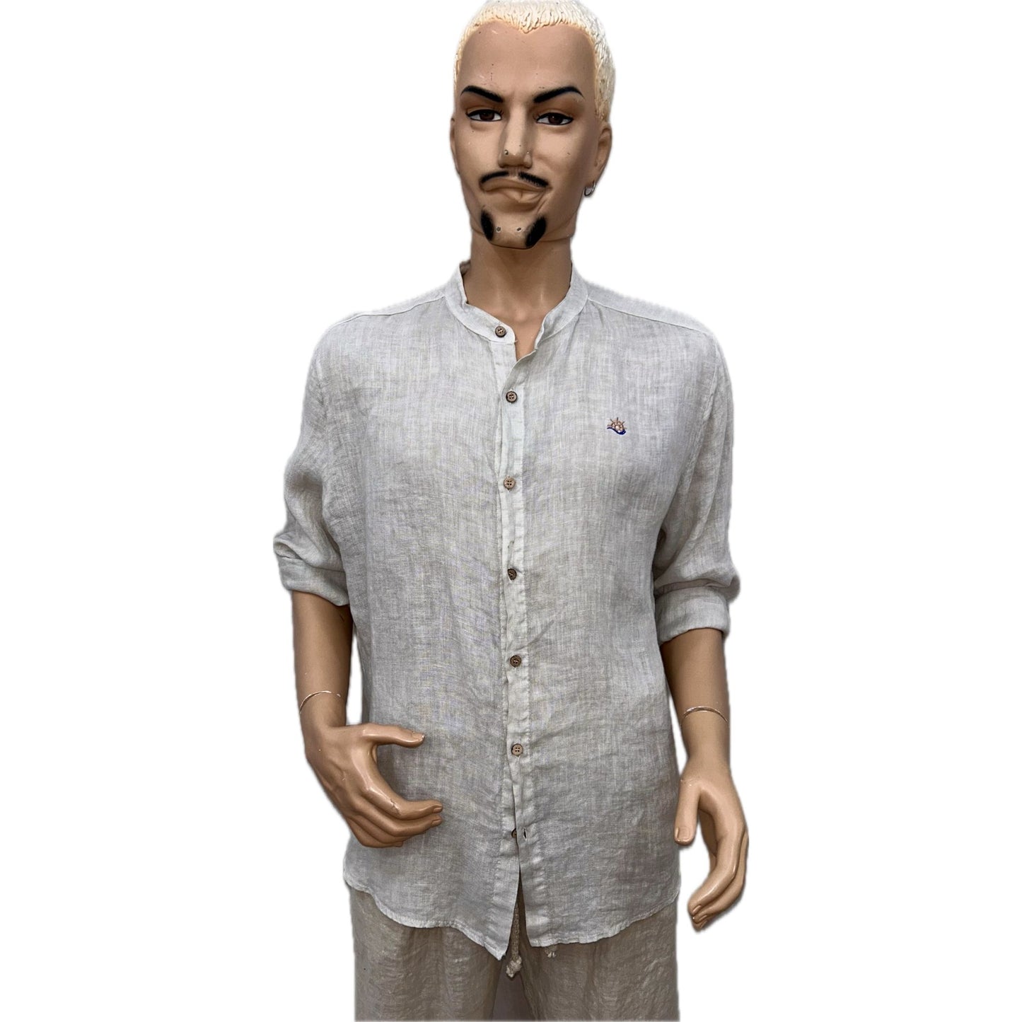Camicia Coreana Lino 100%