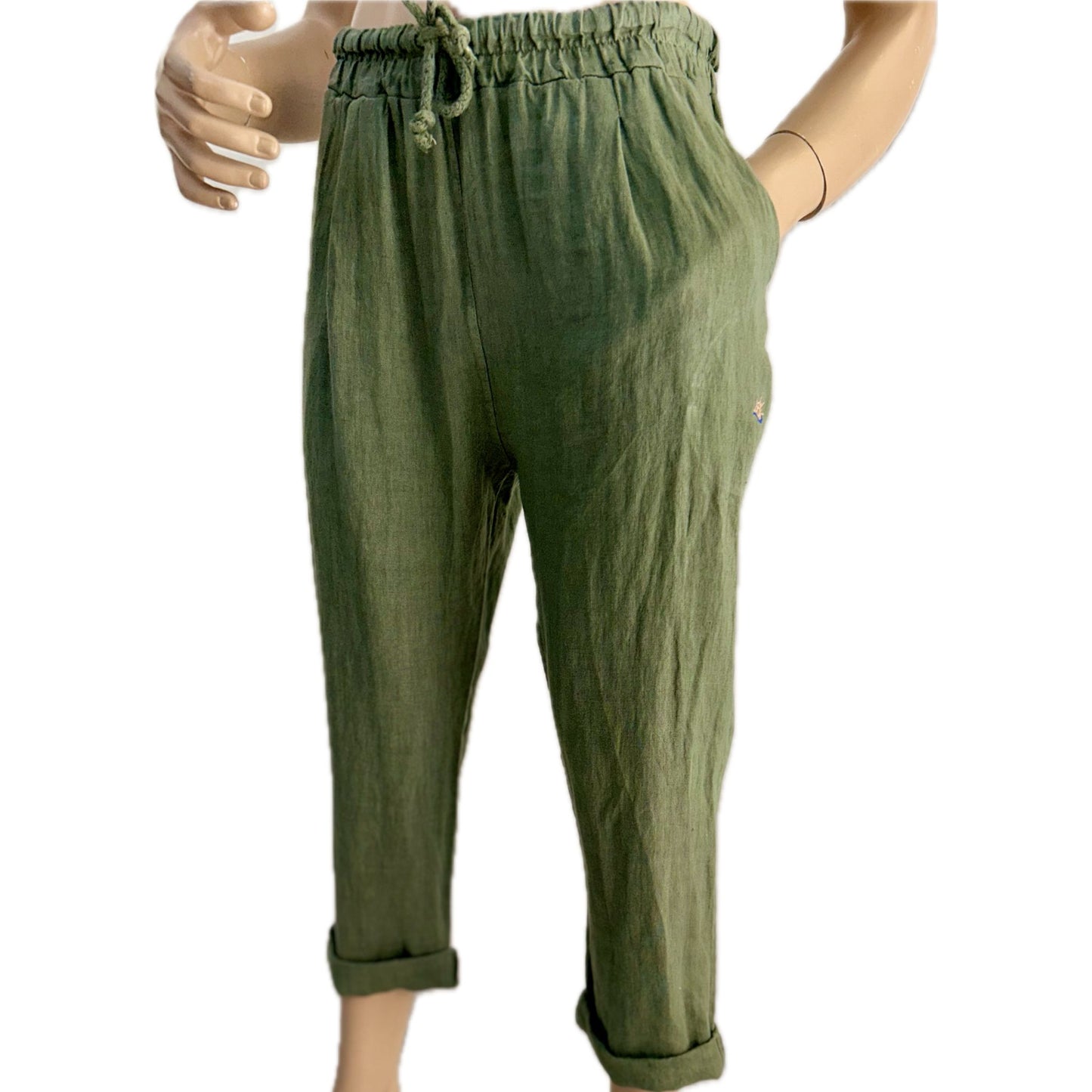 Pantalone "CAPRI" Lino 100%